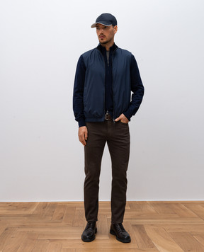 Loro Piana Синій двосторонній жилет West windwish з вовною FAP9759