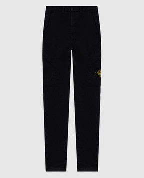 Stone Island Чорні штани карго з логотипом K2S153100003S0010
