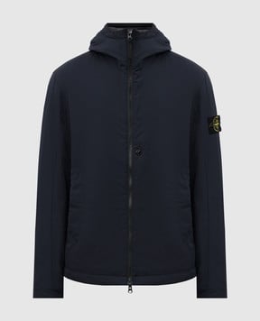 Stone Island Синяя куртка прямого кроя с логотипом K2S154100047S0026