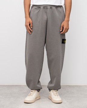 Stone Island Сірі джогери з патчем логотипа K2S156200004S0A20
