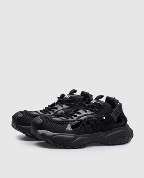 Versace Черные комбинированные кроссовки Mercury M_VS_01 с фигурными вырезами 10167111A11861