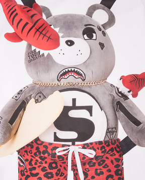 Sprayground Детский белый лонгслив Teddy Bear Backpack SPY1269