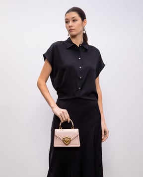 Dolce&Gabbana Розовая кожаная сумка-мини Devotion BB6711AV893