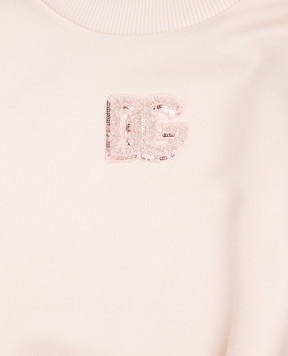 Dolce&Gabbana Дитяча рожева сукня з монограмою L5JDAPG7PKQ812+