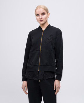 Twinset Черная спортивная куртка двойной конструкции 251LL2HAA