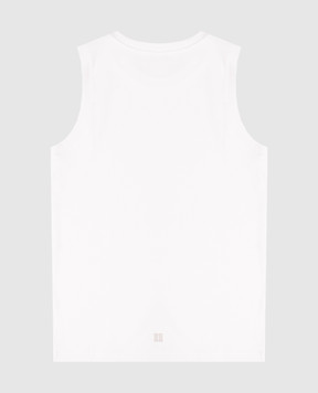 Givenchy Дитячий білий топ в рубчик з логотипом H3072412+