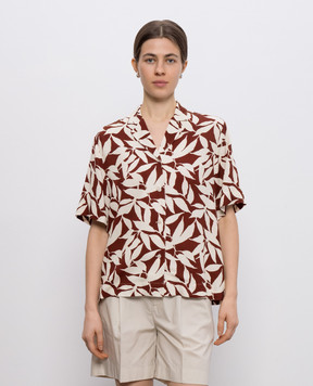 Woolrich Коричнева сорочка в контрастний принт CFWWSI0202FRUT3980