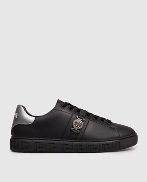 Versace Черные кроссовки Medusa Biggie Greca 10144601A15773