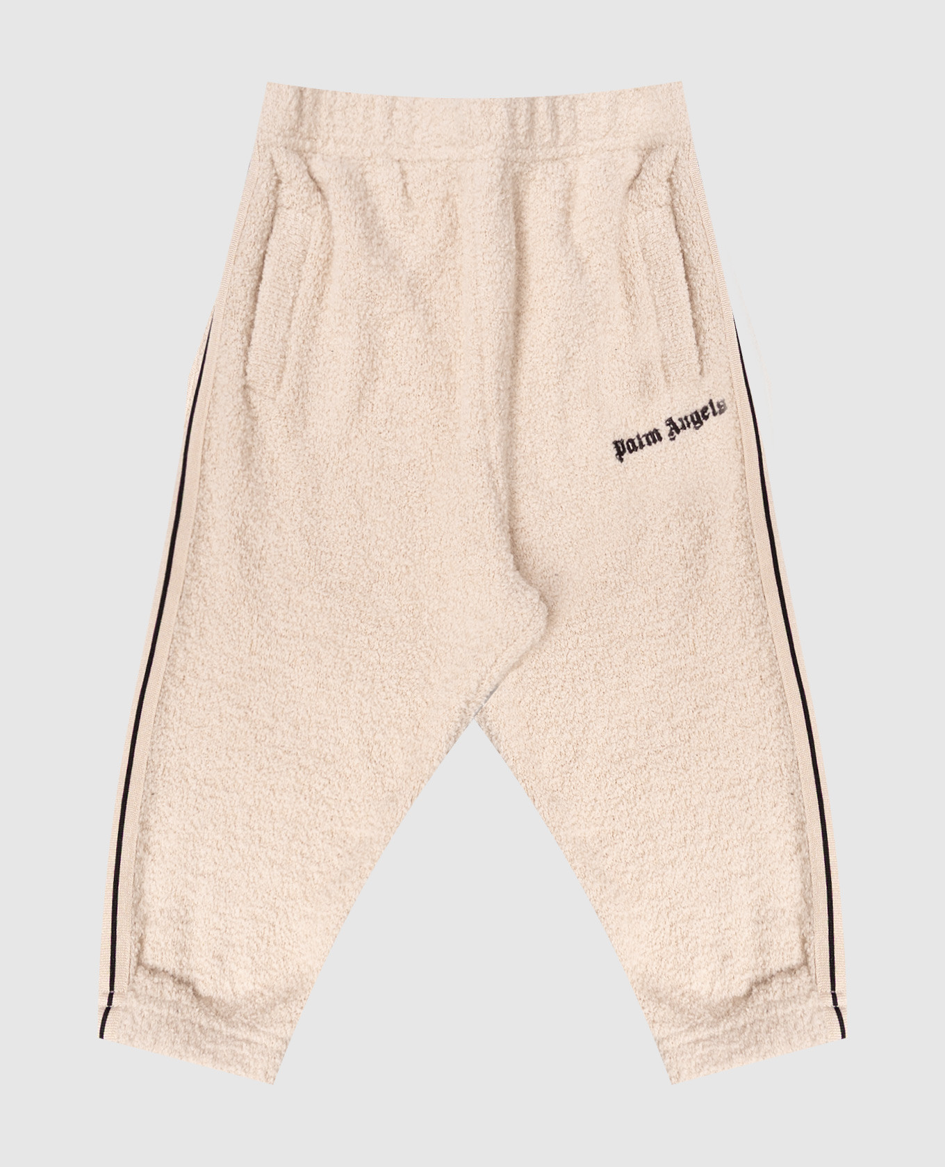 

Детские брюки с вышивкой логотипа, Бежевый, Повседневные брюки casual