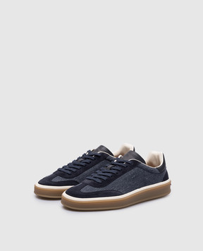 Loro Piana Сині комбіновані кросівки Tennis Walk FAO3340