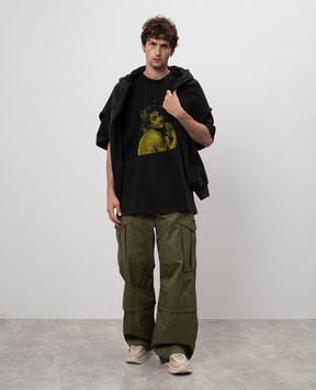 Off-White Серая футболка Bacchus OMAA161F24JER003