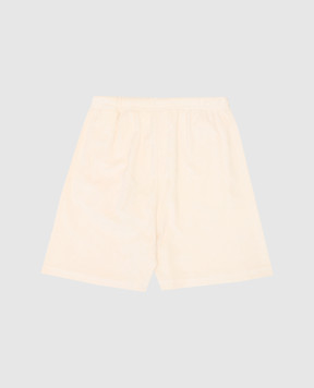 Palm Angels Детские желтые махровые шорты с нашивкой логотипа. PBCI006S25FLE00212+