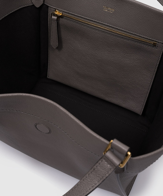 Tom Ford Серая кожаная сумка-тоут TARA L1762LCL095G изображение 4