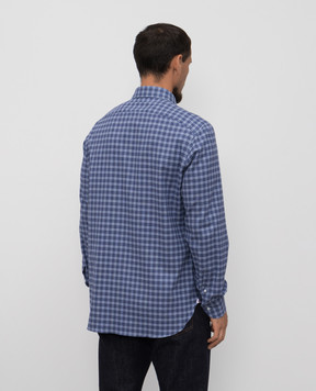 ISAIA Синя сорочка в клітинку IM10TCC9907