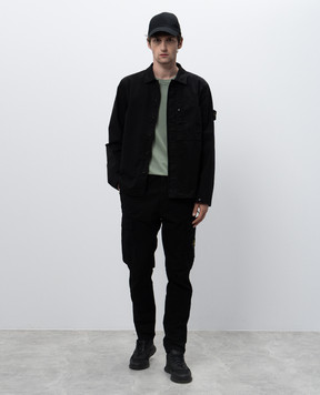 Stone Island Черная рубашка с логотипом K1S151200033S0010