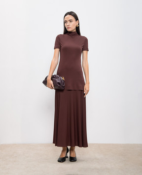 Jil Sander Коричнева сукня з ефектом накладання шарів J04CT0111J65016