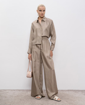 Max Mara Палаццо LADINO із шовку в смужку LADINO
