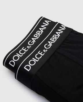Dolce&Gabbana Набор черных трусов-боксеров с логотипом. M9C07JONN95