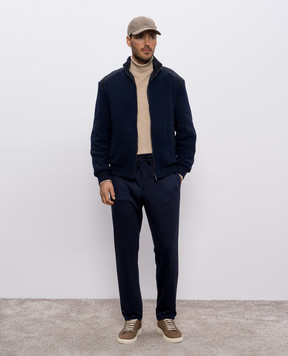 Canali Синяя двусторонняя куртка SG03203O40975