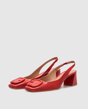 Santoni Червоні шкіряні слінгбеки WDMN70342HA2NSZA