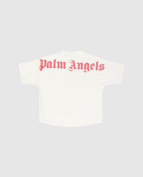 Palm Angels Детская желтая футболка с принтом логотипа PGAA001C99JER002412