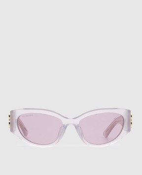 Balenciaga Розовые очки Bossy Round Af с логотипом 773502T0039