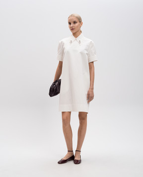 Jil Sander Біла сукня з металевими декоративними елементами J02CT0503J45266