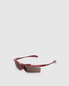 Balenciaga Бордові сонцезахисні окуляри Turbo Rectangle 830305T0007w