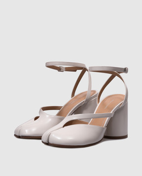 Maison Margiela Белые кожаные слингбеки Tabi S58WP0280P8193