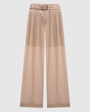 Brunello Cucinelli Бежевые брюки с цепочкой мониль MH911P8862