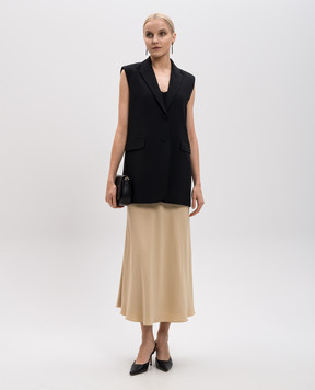 Agnona Черный жилет с логотипом TX0901XU5068