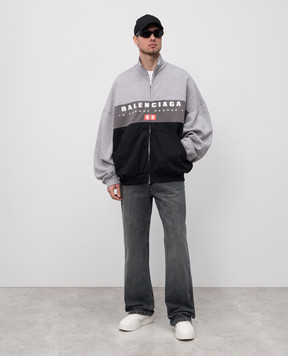 Balenciaga Серая спортивная куртка Unity 824210TSVB2