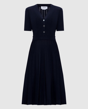 Thom Browne Синя сукня з вовни та шовку FKD180AY1058