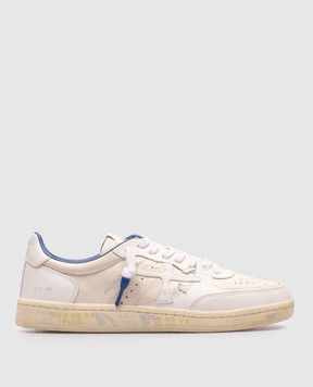 Premiata Бежевые кожаные кроссовки BSKT CLAYD BSKTCLAD
