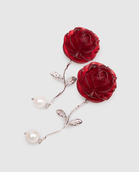 Magda Butrym Червоні сережки у формі троянди 7097250000013