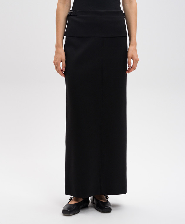 PROENZA SCHOULER Черная юбка Adriana из шерсти R2445001AW149 изображение 3