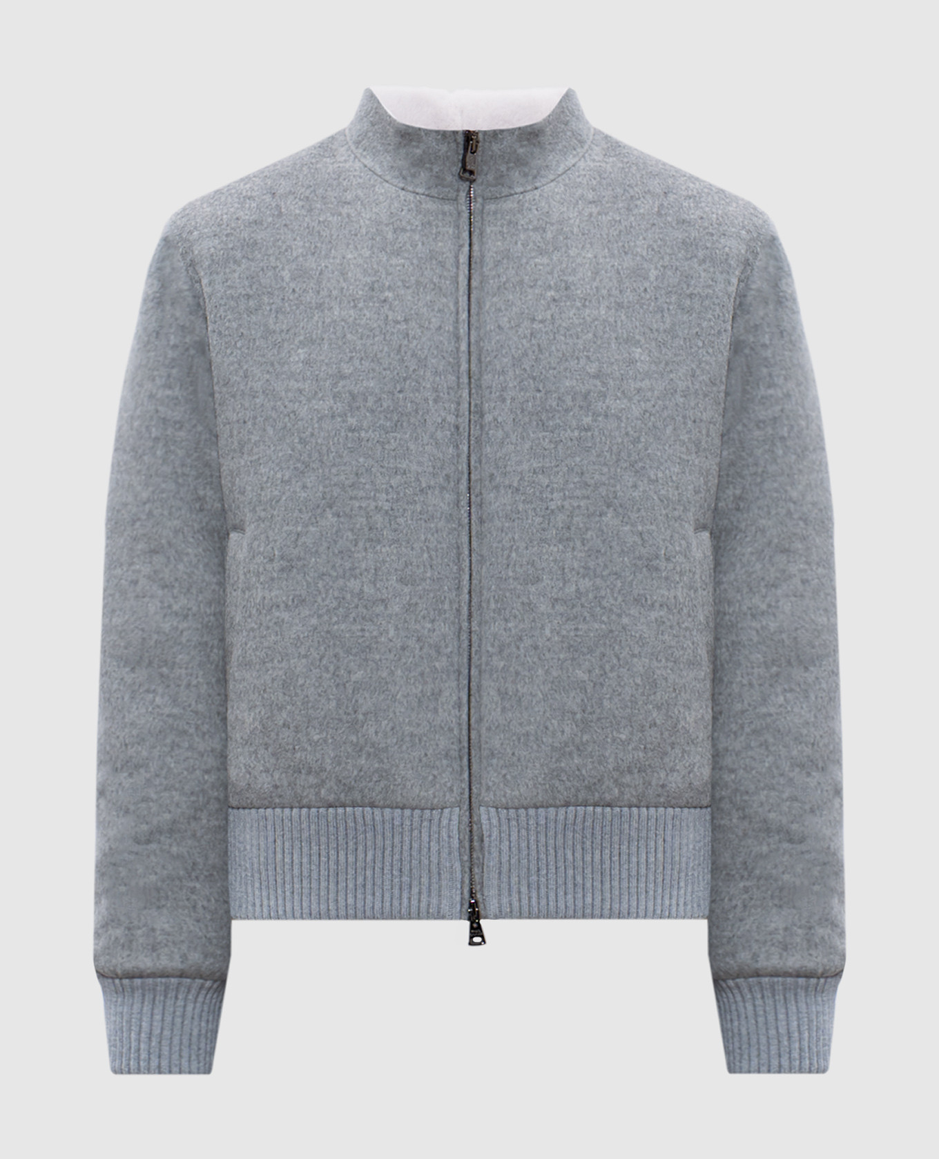 

Серая куртка с кашемиром на меху норки., Серый, Куртки