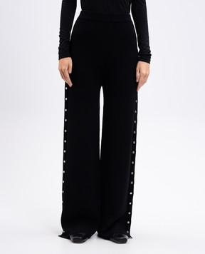 Jil Sander Чорні штани з вовни з заклепками J02KA0350J14797