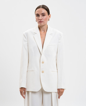 Victoria Beckham Белый жакет с шерстью 1325WJK006441B