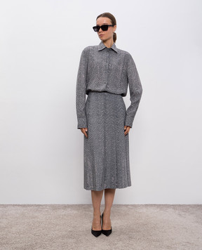 Ermanno Scervino Сіра спідниця у візерунок з кристалами D472O302CTZFY