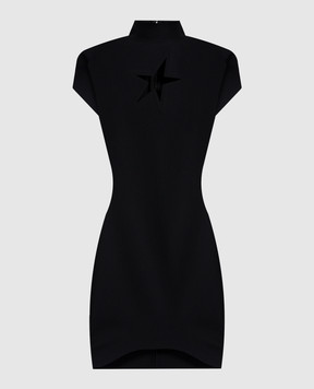Thierry Mugler Чорна сукня-футляр міні з вирізом у вигляді зірки 25P3RO1626859