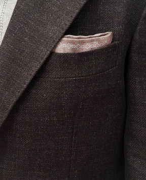 Brunello Cucinelli Двухсторонний платок-паше из шелка в принт MR8950091