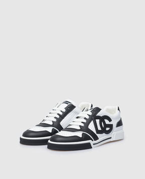 Dolce&Gabbana Детские кожаные белые кроссовки с логотипом. DA5263A11603738