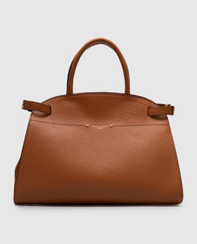 Gianni Chiarini Коричнева шкіряна сумка-тоут Farah з логотипом BS11466TKLCM