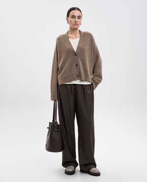 Loulou de Saison Коричневый кардиган KAIA из кашемира KAIALDS