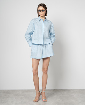 Twinset Блакитна сорочка з кристалами 241LB23AA