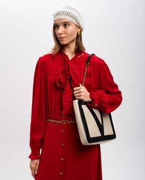 Valentino Бежевая кожаная сумка VIVA SUPERSTAR 6W2B0R13PTJ