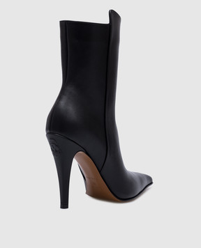 Alexander McQueen Чорні шкіряні ботильйони Birdee 808127WHABP