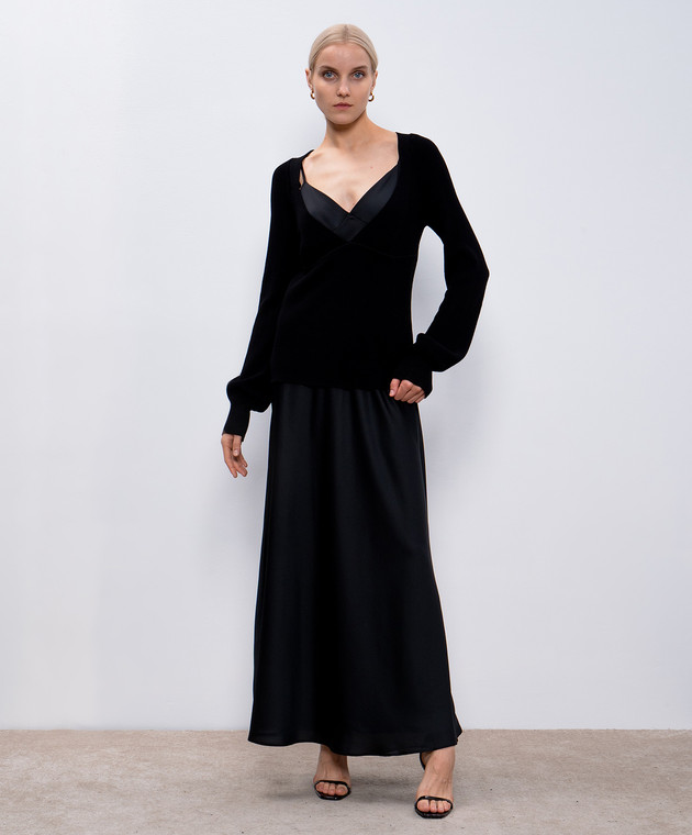 Twinset Комплект из черного платья макси и пуловера 242TP3112 изображение 3