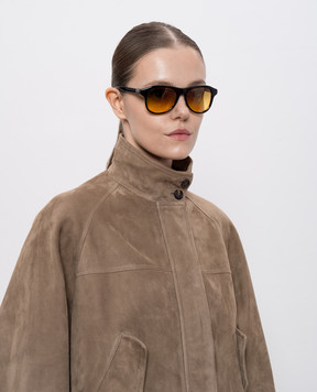 Brunello Cucinelli Черные очки с цепочкой мониль MOCGEMMS03
